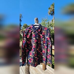 Button Down Velvet Shirt 100% Cotton